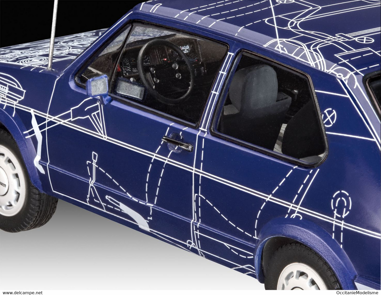 Revell - SET VW VOLKSWAGEN GOLF GTI + Peintures + Colle Maquette Kit Plastique Réf. 67673 Neuf 1/24 - Cars