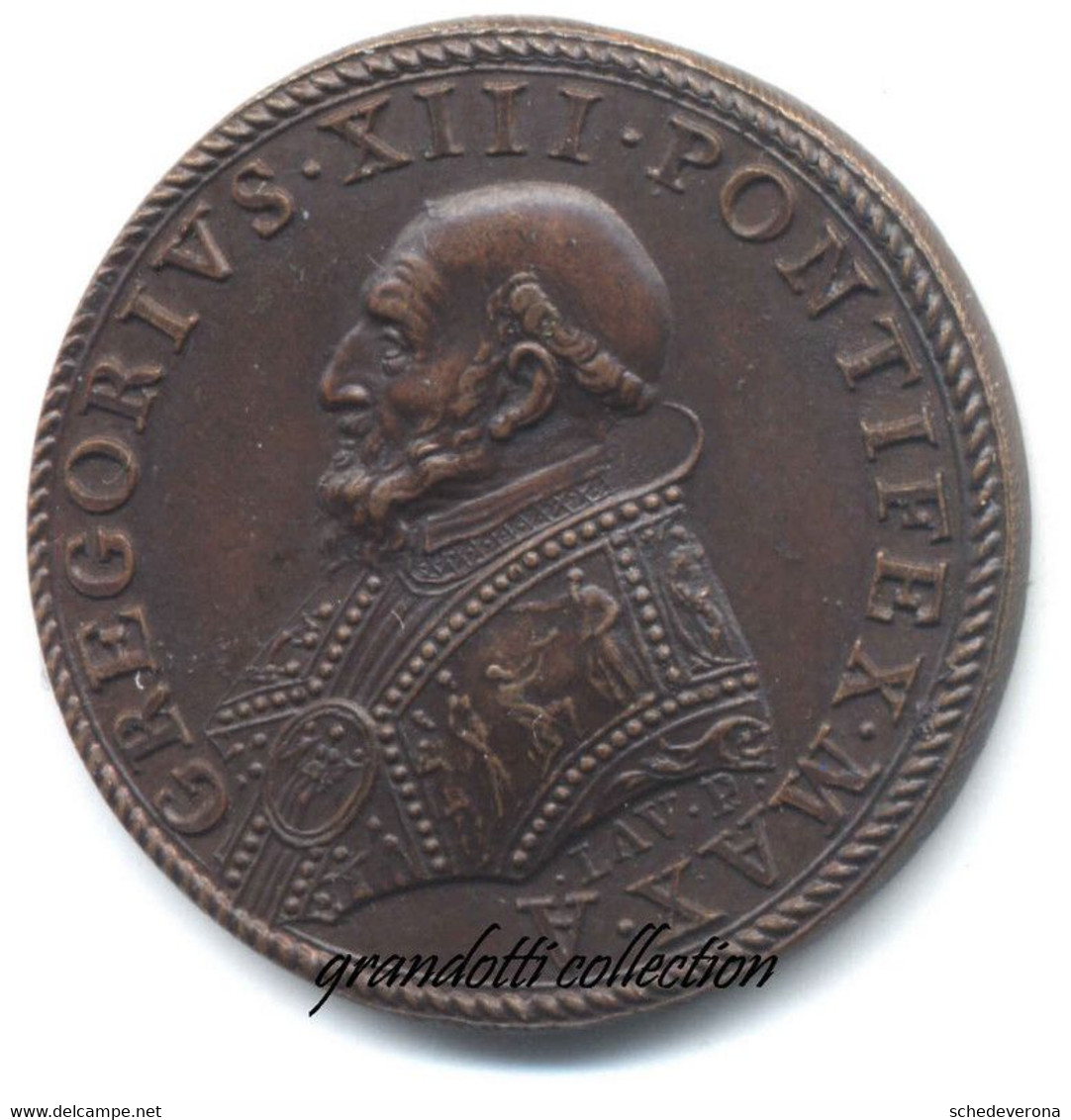 PAPA GREGORIO XIII MEDAGLIA GESU BEATI QUI CUSTODIUNT 1575 - Monarchia/ Nobiltà