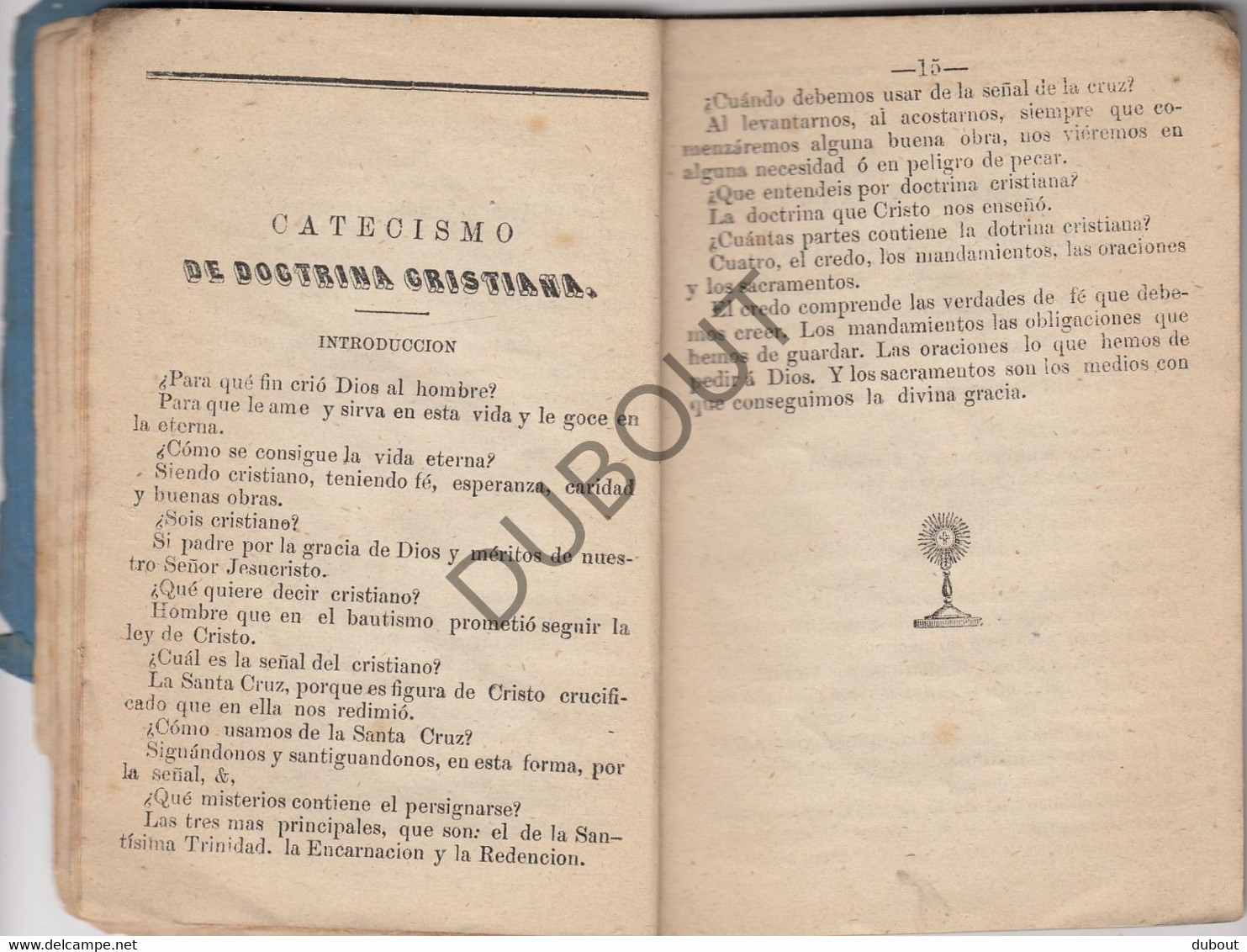 Catecismo - D. Gil Esteve - 1868 - Printed In  Puerto-Rico!! (W164) - Filosofie & Godsdienst
