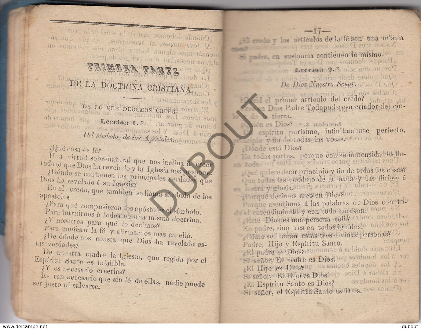 Catecismo - D. Gil Esteve - 1868 - Printed In  Puerto-Rico!! (W164) - Philosophy & Religion