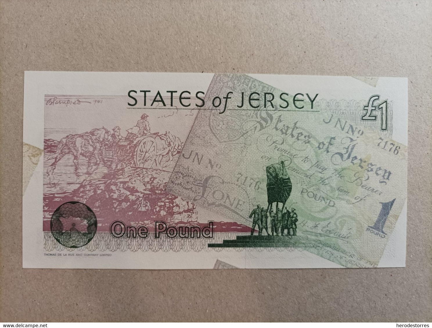 Billete De Jersey De 1 Libra, Año 1995 Conmemorativo, UNC - Jersey