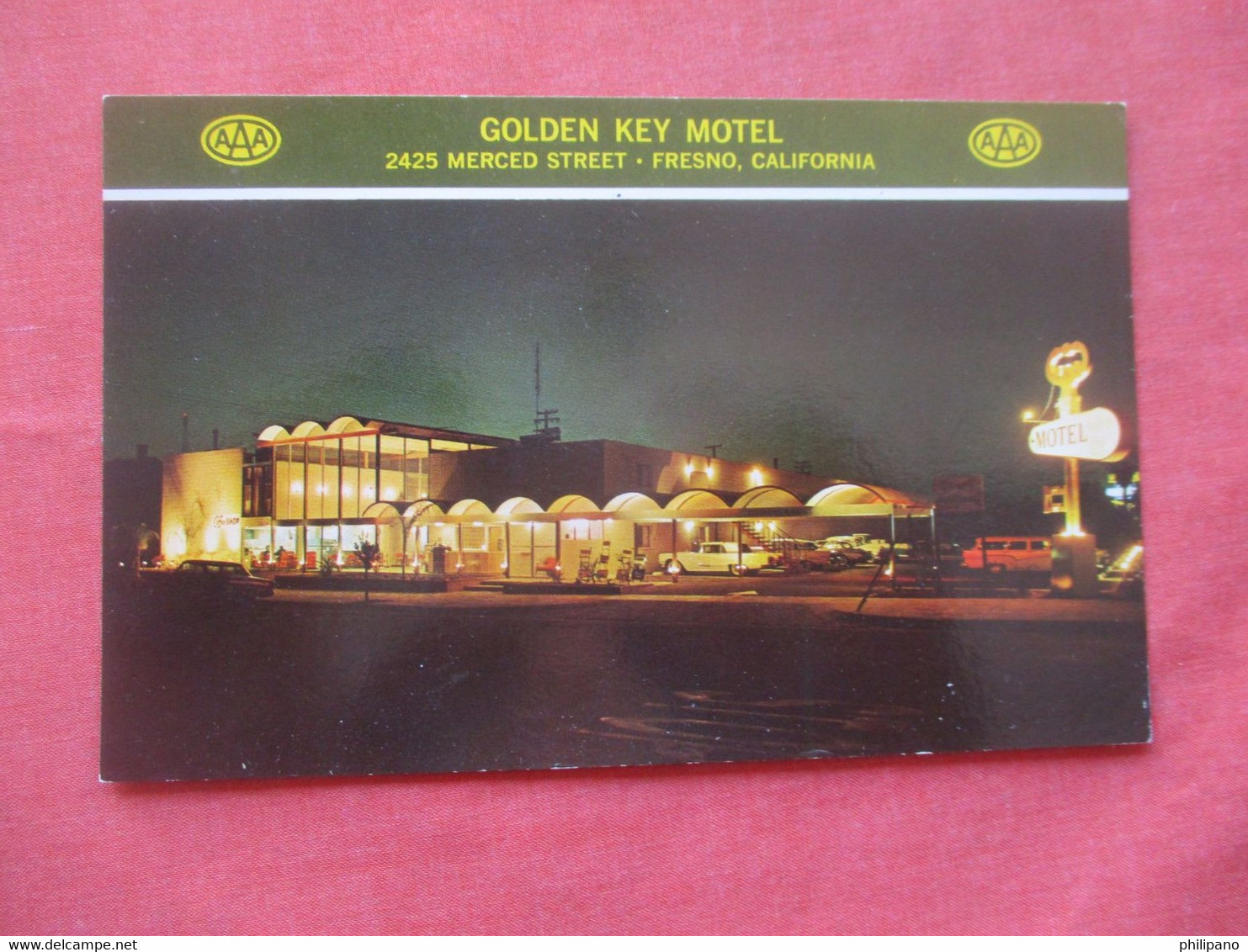 Night View. Golden Key Motel.    Fresno - California > Fresno   Ref 5836 - Fresno