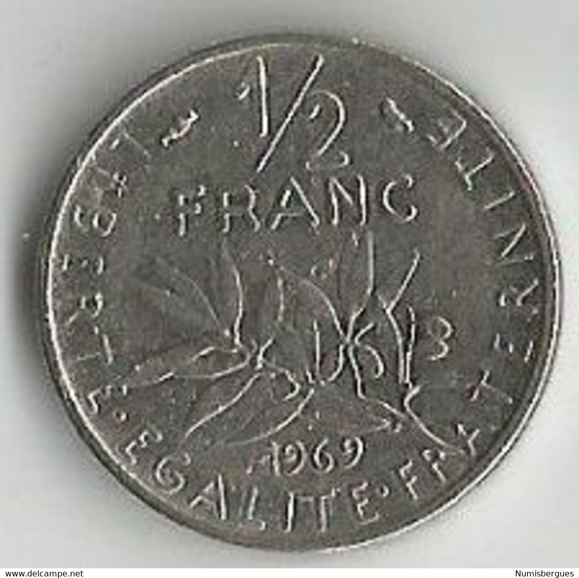 Pièce De Monnaie 50 Centimes Semeuse 1969 - 50 Centimes