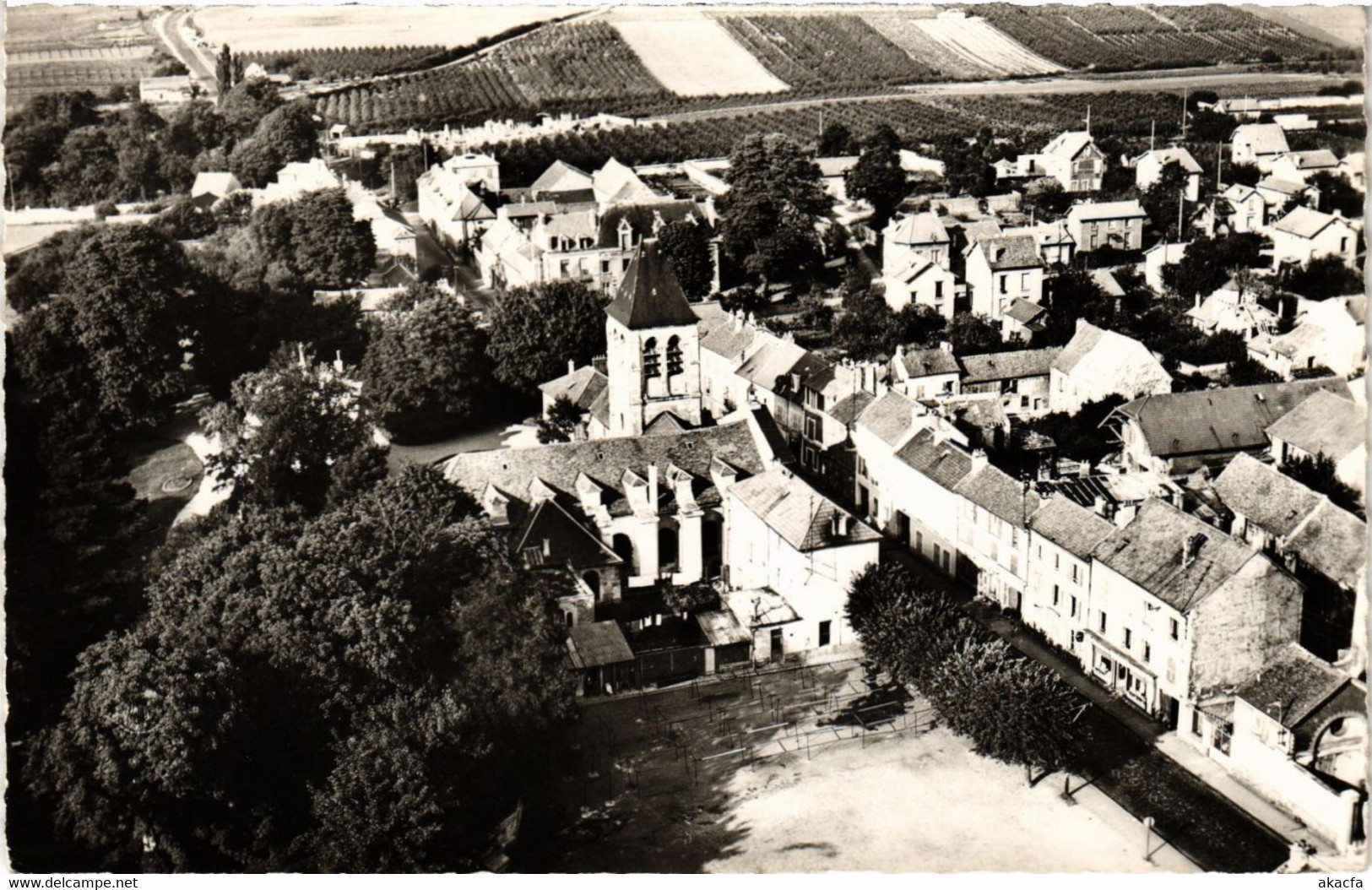 CPA Avion Au-Dessus De ...- St-Brice (S.-et-O.) -Quartier De L'Église (290784) - Saint-Brice-sous-Forêt