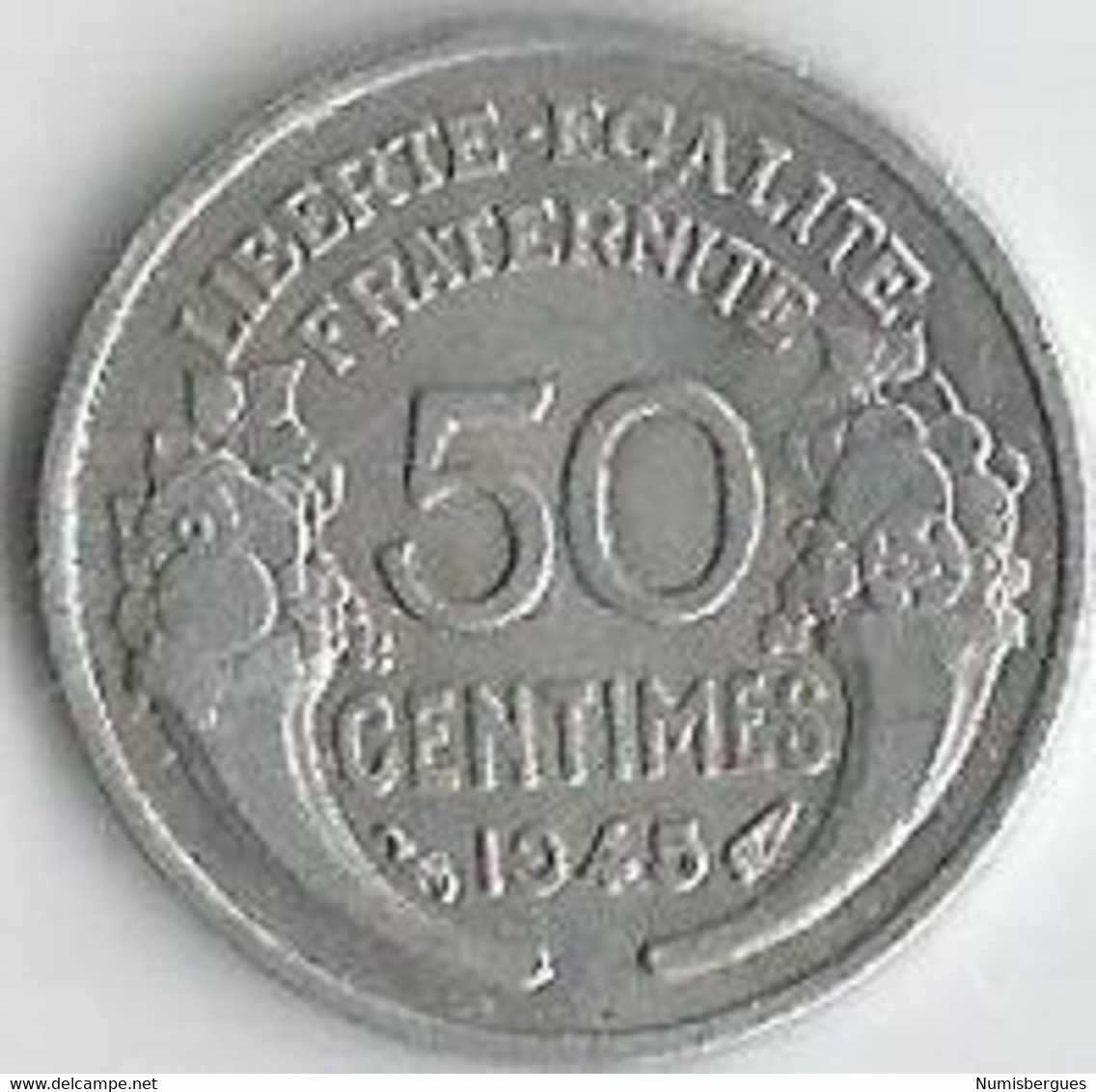 Pièce De Monnaie 50 Centimes Morlon 1945 - 50 Centimes