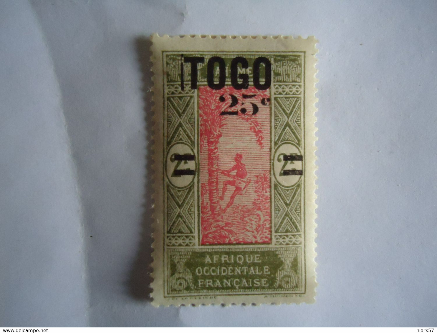 TOGO  FRANCE  COLONIES MLN STAMPS 1922 OVERPRINT  25/2FR - Other & Unclassified