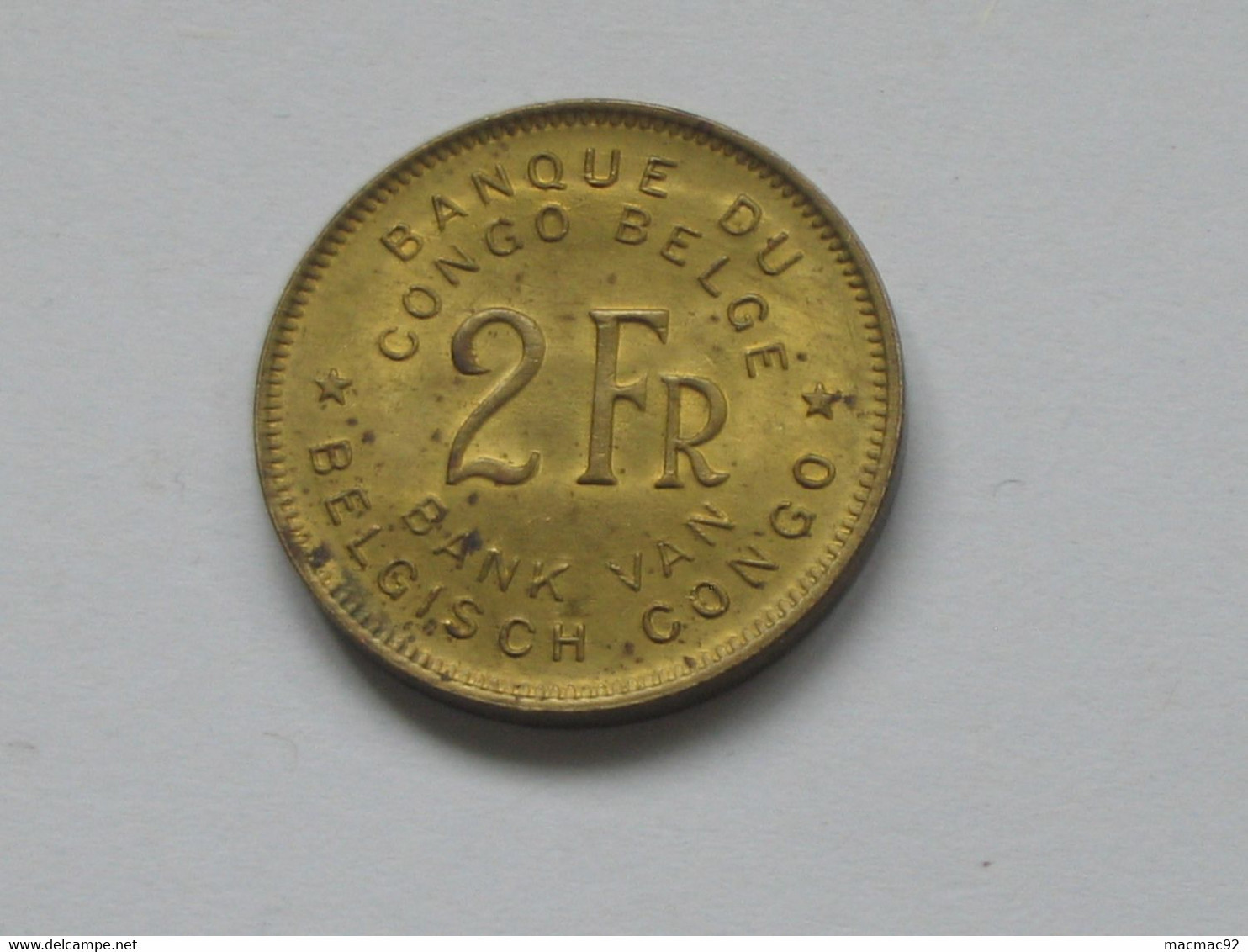 2 Francs 1946 - Banque Du Congo Belge - Bank Van Belgisch Congo  **** EN ACHAT IMMEDIAT **** - 1945-1951: Regencia