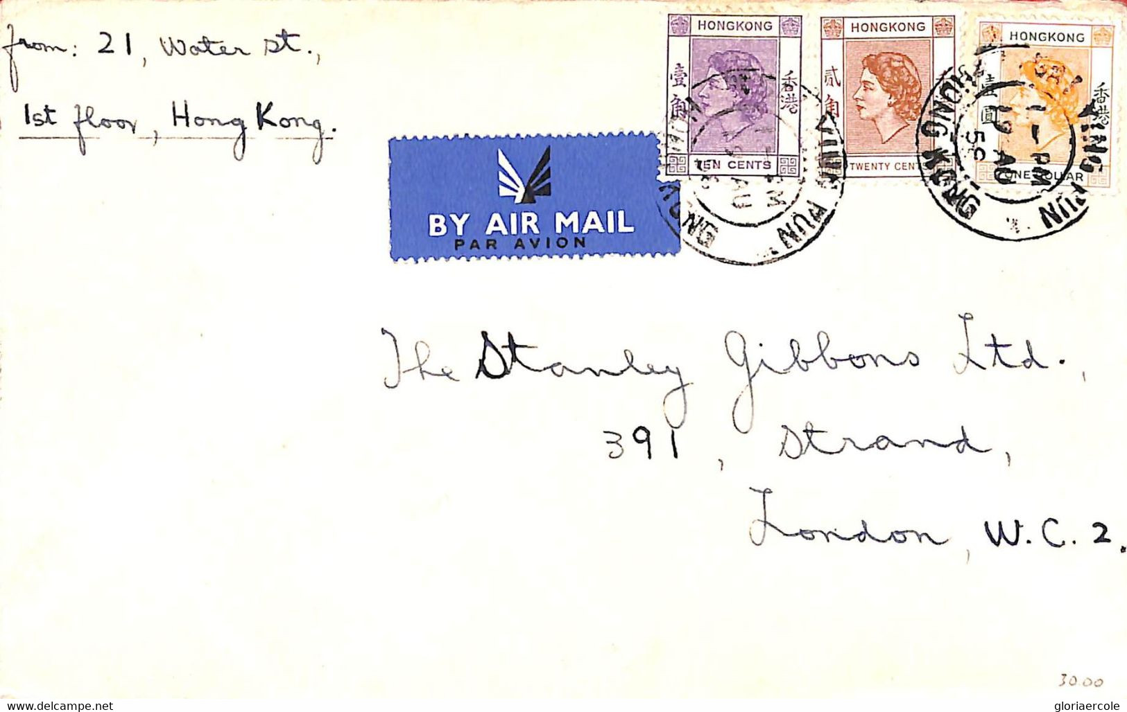 Aa6804 - HONG KONG - POSTAL HISTORY -  COVER From SAI YUNG PUN To ENGLAND 1958 - Storia Postale