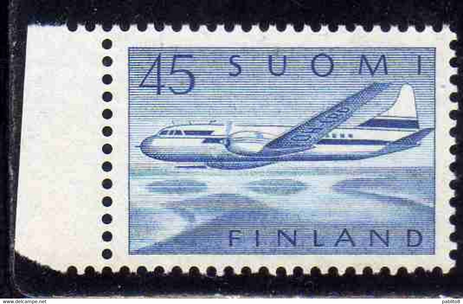 SUOMI FINLAND FINLANDIA FINLANDE 1958 AIR POST MAIL AIRMAIL CONVAIR OVER LAKES 34m MNH - Ungebraucht