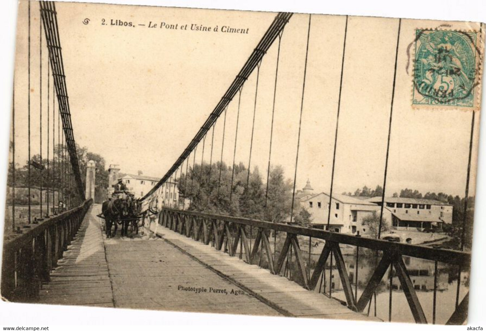 CPA LIBOS - Le Pont Et Usine A Ciment (251483) - Libos