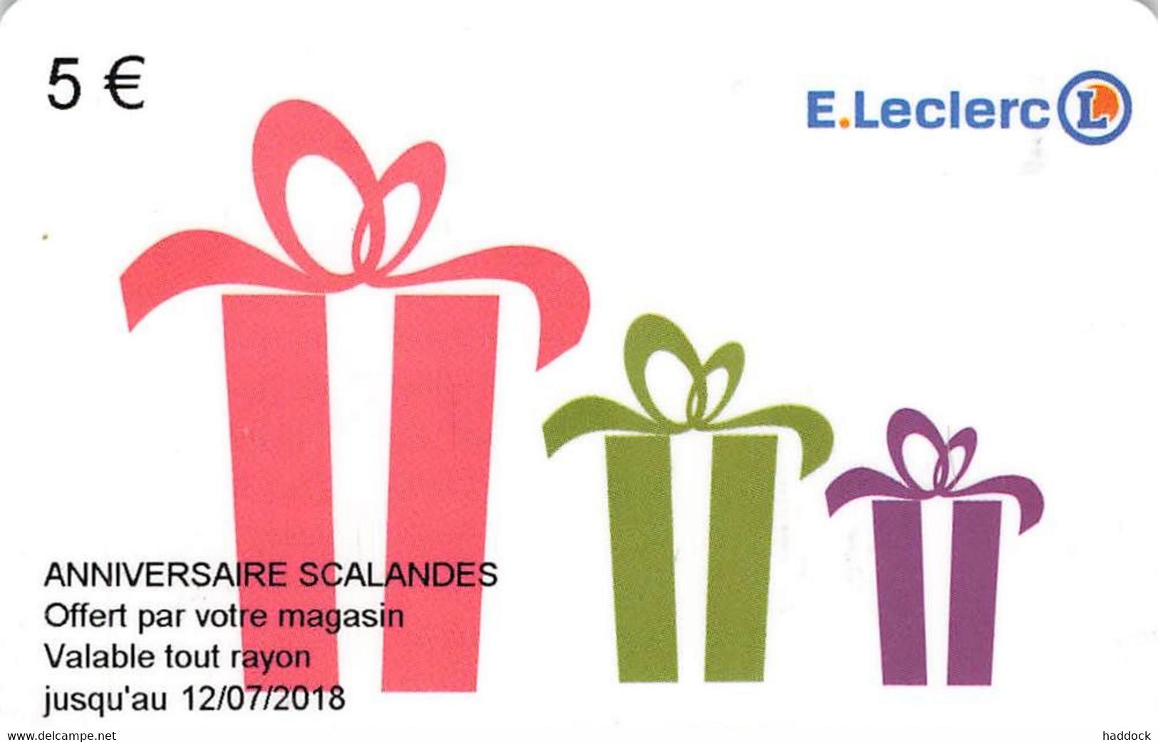 CARTE CADEAU - LECLERC - Otros & Sin Clasificación