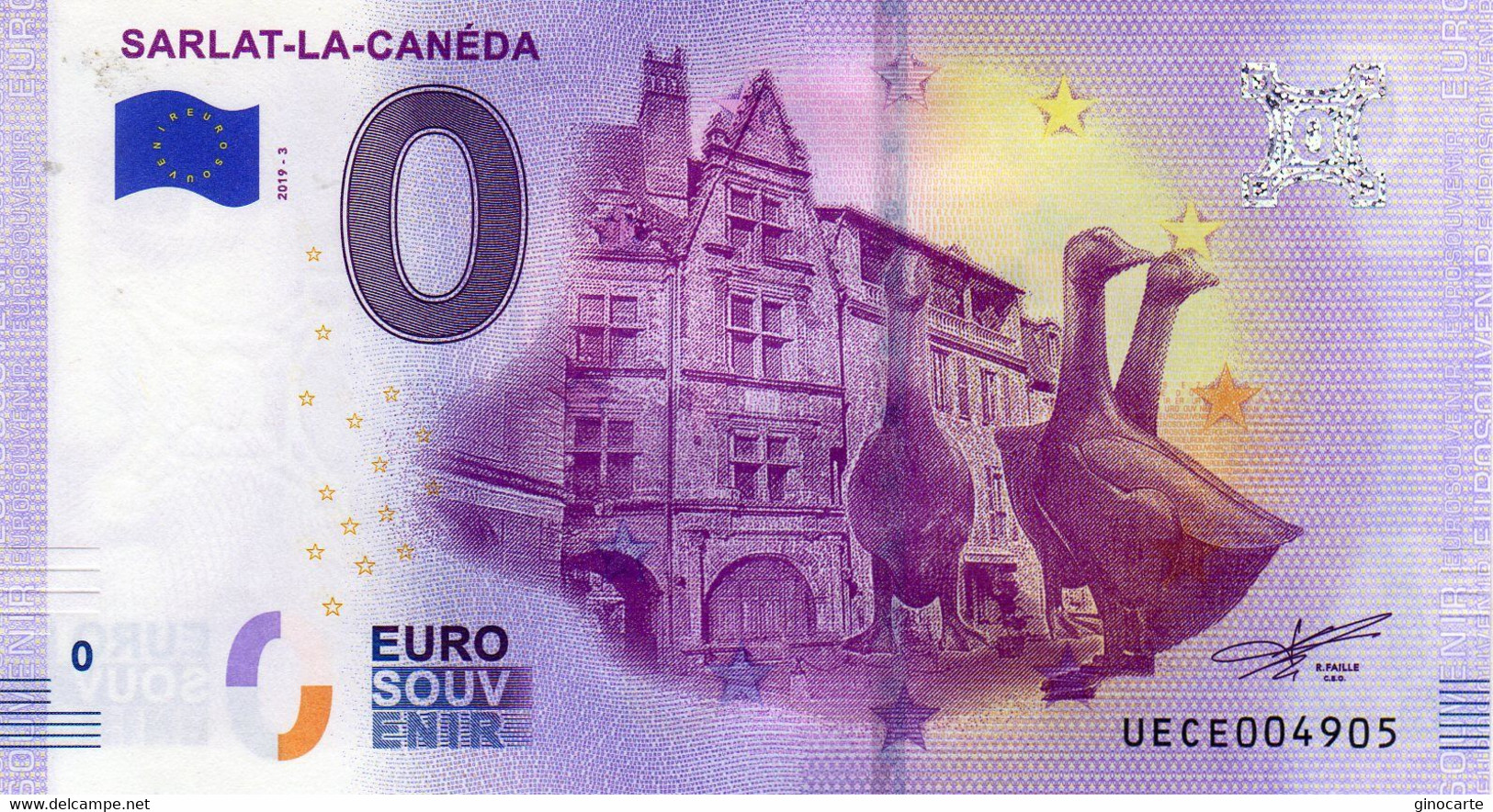 Billet Touristique Souvenir Monnaie De Paris MDP Euro Sarlat La Caneda - Altri & Non Classificati