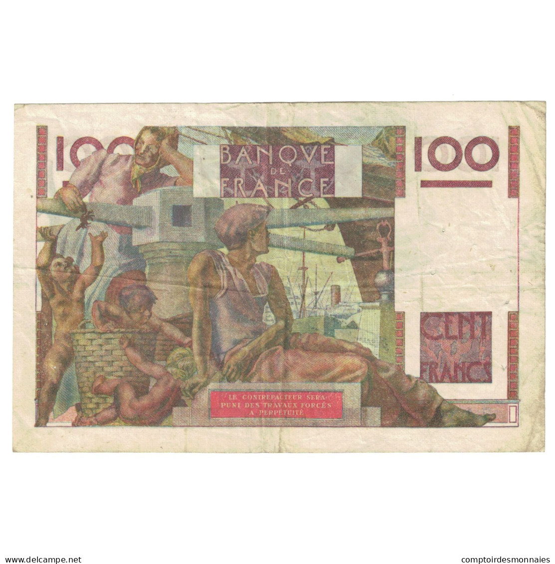 France, 100 Francs, Jeune Paysan, 1945, E.13, TB+, Fayette:28.1, KM:128a - 100 F 1945-1954 ''Jeune Paysan''