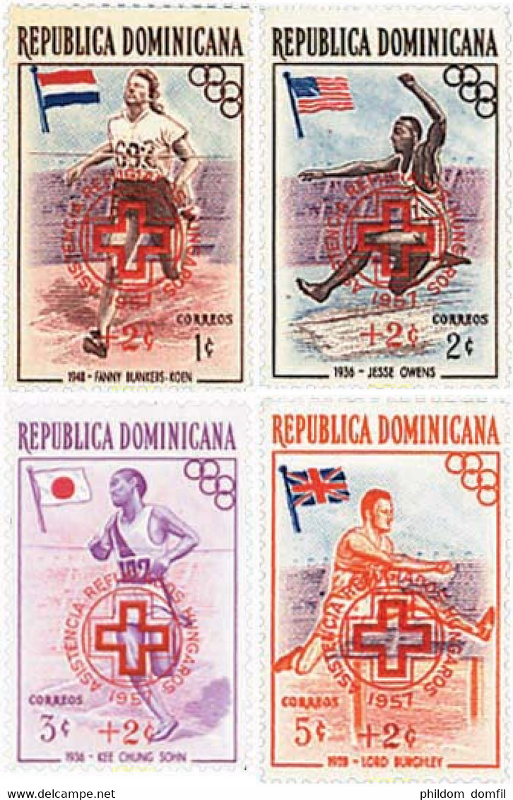 625204 MNH DOMINICANA 1957 ASISTENCIA REFUGIADOS HUNGAROS - Zomer 1920: Antwerpen