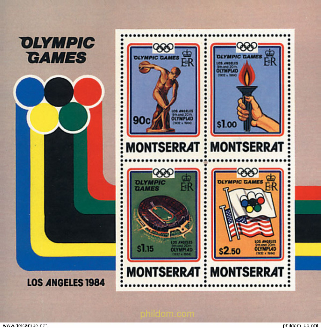 93515 MNH MONTSERRAT 1984 23 JUEGOS OLIMPICOS VERANO LOS ANGELES 1984 - Summer 1932: Los Angeles