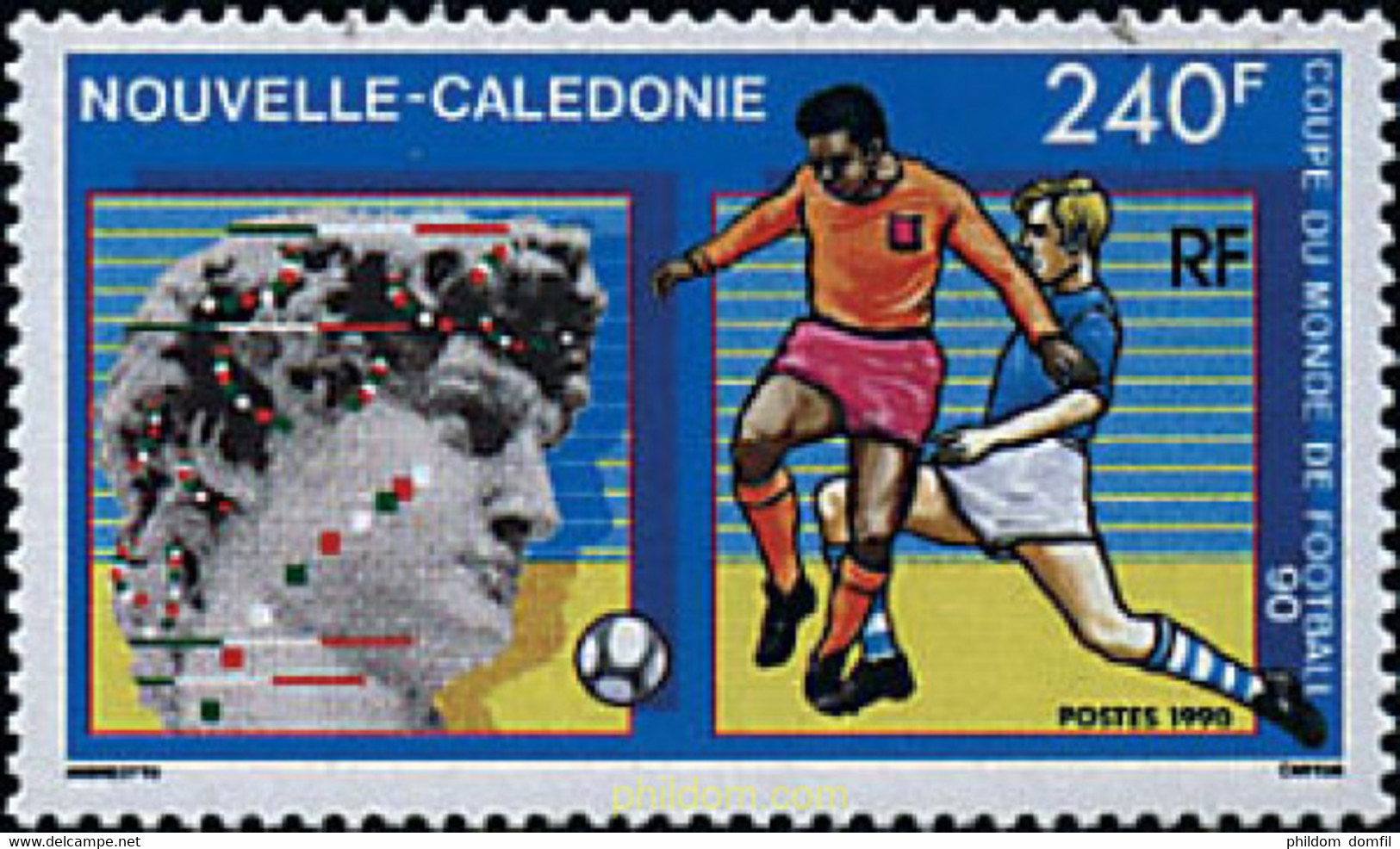 44543 MNH NUEVA CALEDONIA 1990 COPA DEL MUNDO DE FUTBOL. ITALIA-90 - Usados