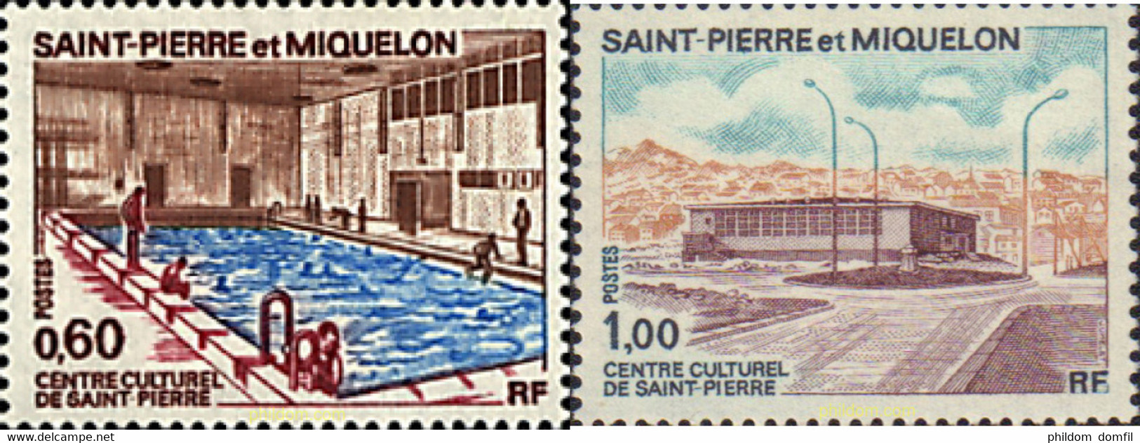 27837 MNH SAN PEDRO Y MIQUELON 1973 CENTRO CULTURAL - Oblitérés