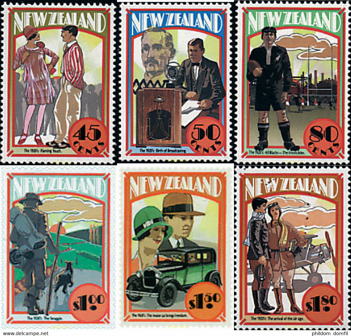 45466 MNH NUEVA ZELANDA 1992 LA NUEVA ZELANDA DE LOS AÑOS 20 - Errors, Freaks & Oddities (EFO)