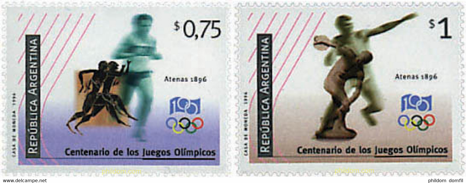 28170 MNH ARGENTINA 1996 CENTENARIO DE LOS JUEGOS OLIMPICOS - Used Stamps