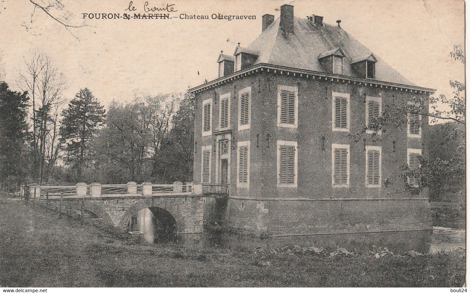 FOURON - LE - COMTE - CHATEAU D'OTTEGRAEVEN CPA  CIRCULEE - Fourons - Voeren