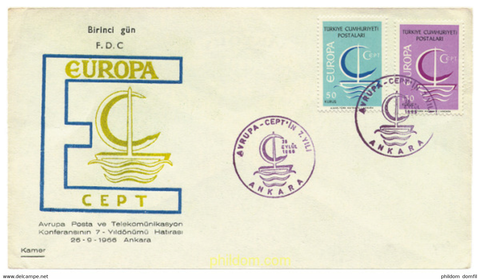 23574 MNH TURQUIA 1966 EUROPA CEPT. NAVIO EUROPA - Collections, Lots & Séries