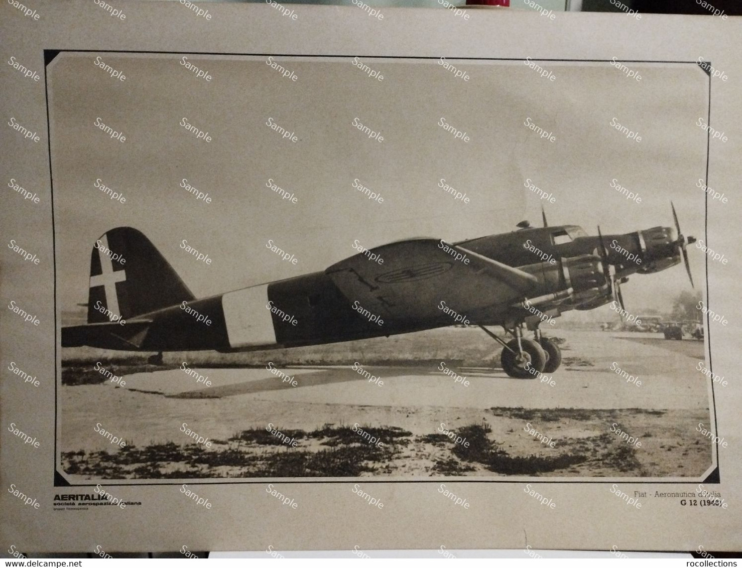Foto Riproduzione Aviazione AERITALIA  Fiat Aeronautica D'Italia G12 1940 - Luftfahrt