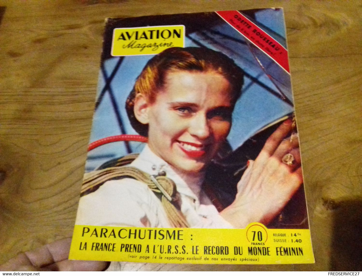 40/ AVIATION MAGAZINE N°  148 1956 ODETTE ROUSSEAU PLUS DE 8 KM EN CHUTE LIBRE /AVION KANGOUROU - Aviation