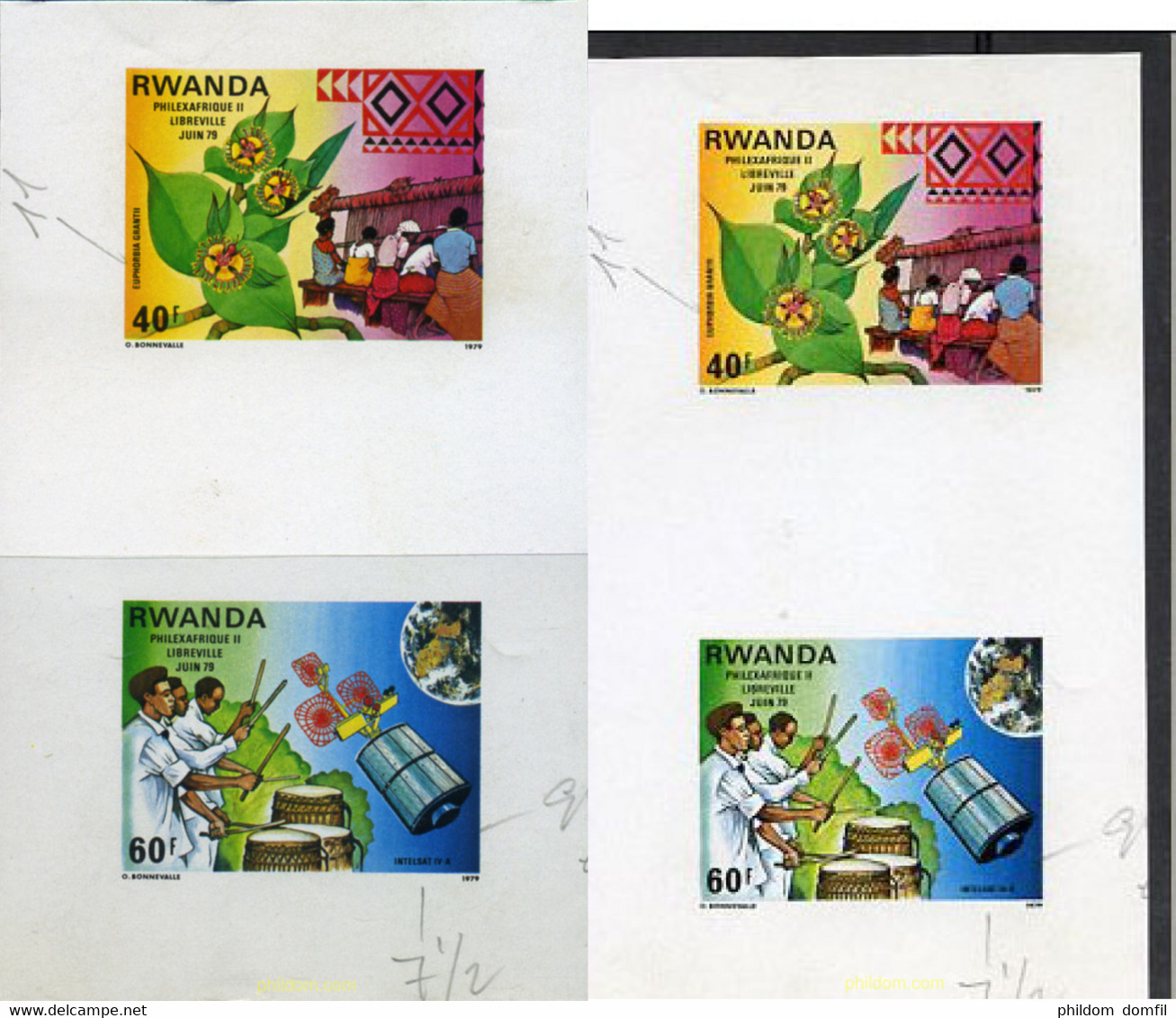 221918 MNH RUANDA 1979 PHILEXAFRIQUE II. EXPOSICION FILATELICA INTERNACIONAL - 1970-1979