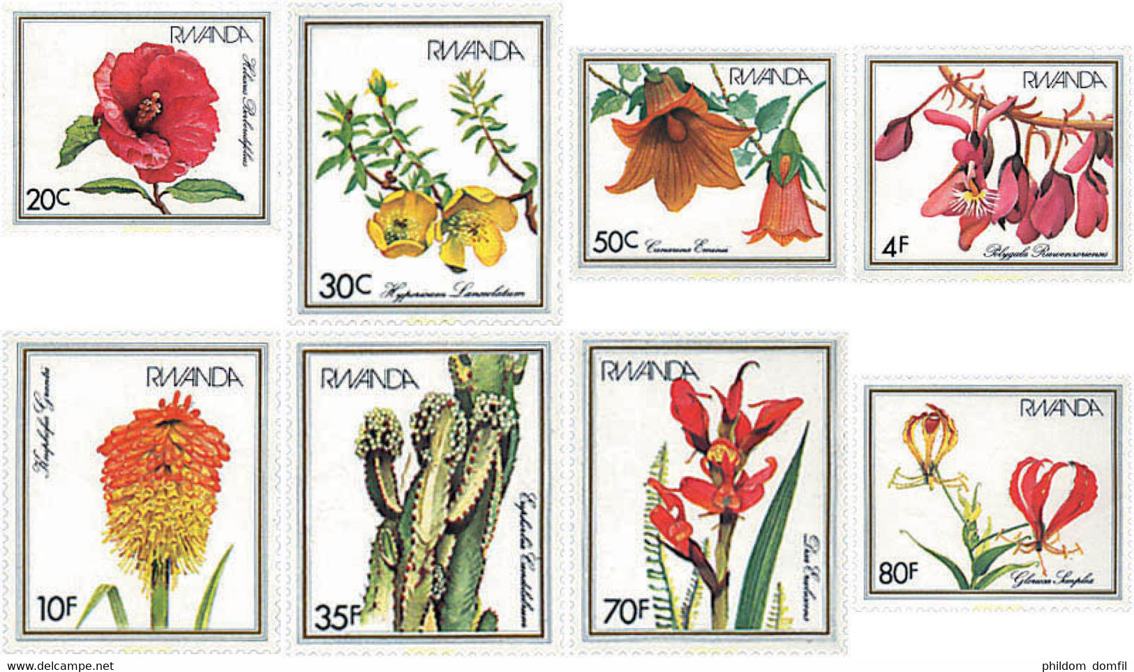 93896 MNH RUANDA 1982 FLORES - 1980-1989