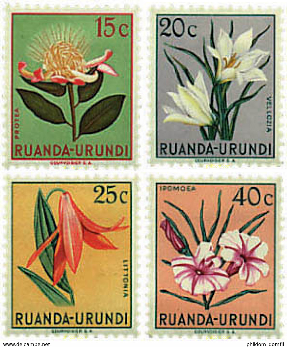 633734 MNH RUANDA URUNDI 1953 FLORES REGIONALES - Briefe U. Dokumente