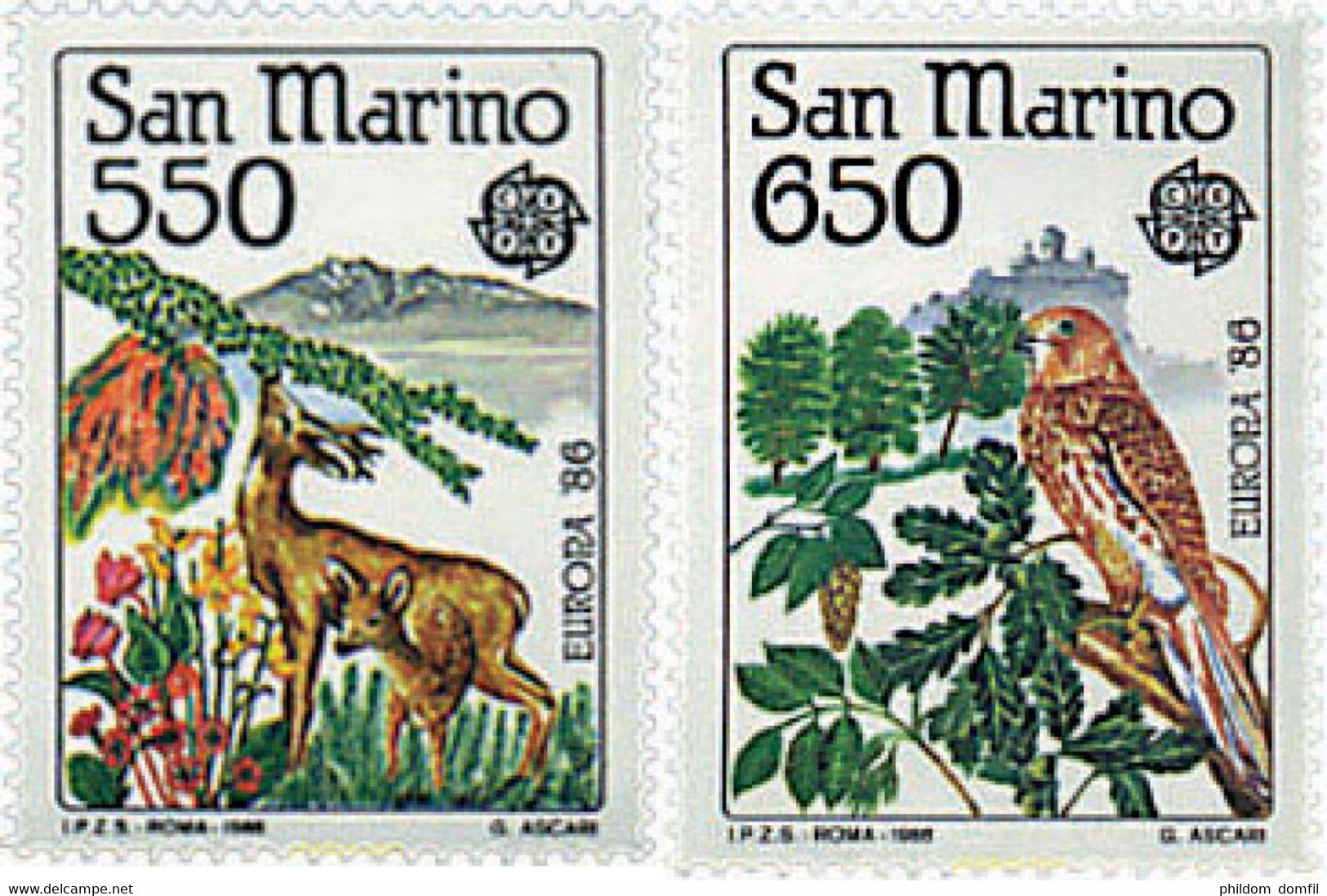 64108 MNH SAN MARINO 1986 EUROPA CEPT. PATRIMONIO ARTISTICO Y NATURAL - Oblitérés