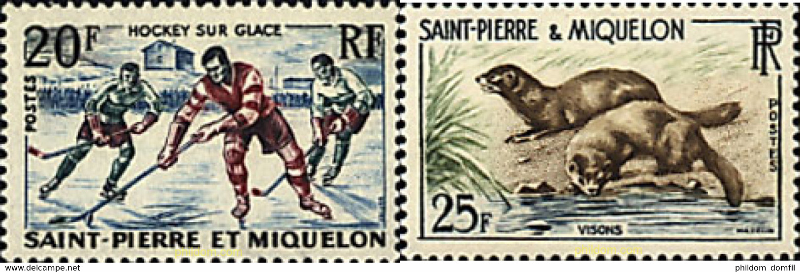 29782 MNH SAN PEDRO Y MIQUELON 1959 MOTIVOS VARIOS - Oblitérés