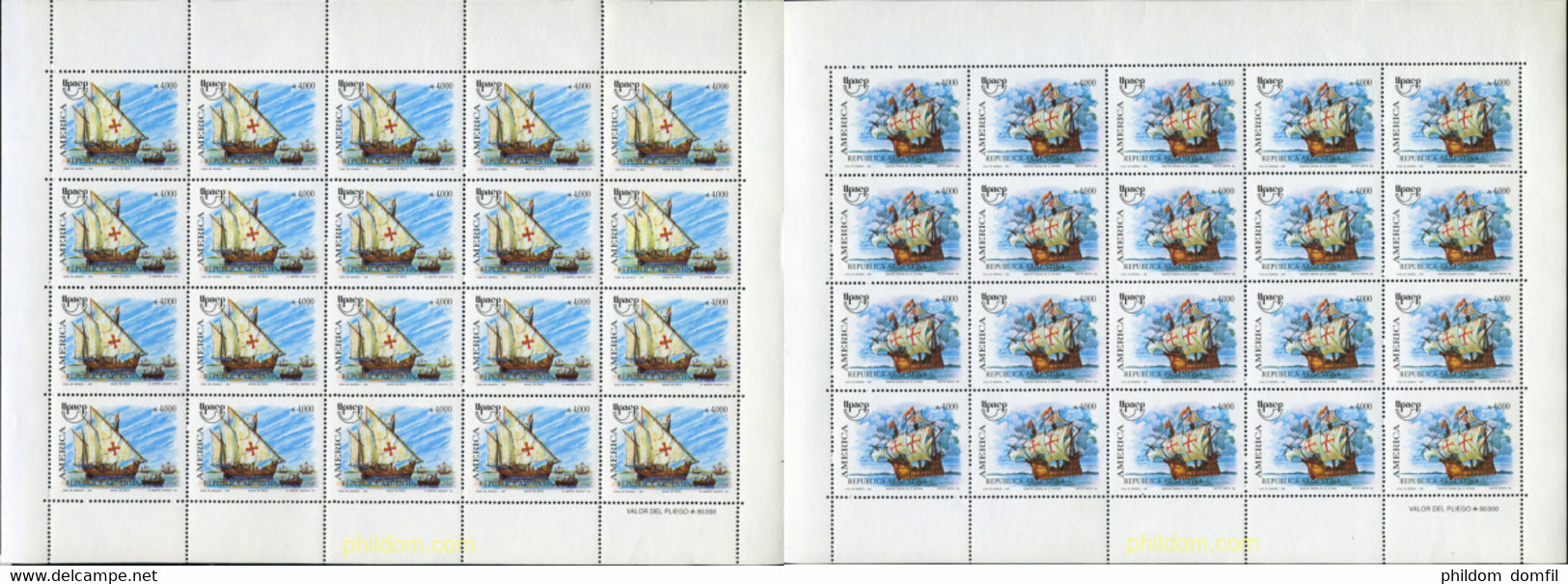 253338 MNH ARGENTINA 1991 AMERICA-UPAEP 1991 - VIAJES DEL DESCUBRIMIENTO - Used Stamps