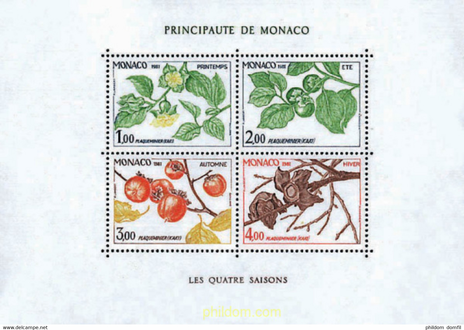 96940 MNH MONACO 1981 LAS CUATRO ESTACIONES DEL PALO SANTO - Sonstige & Ohne Zuordnung