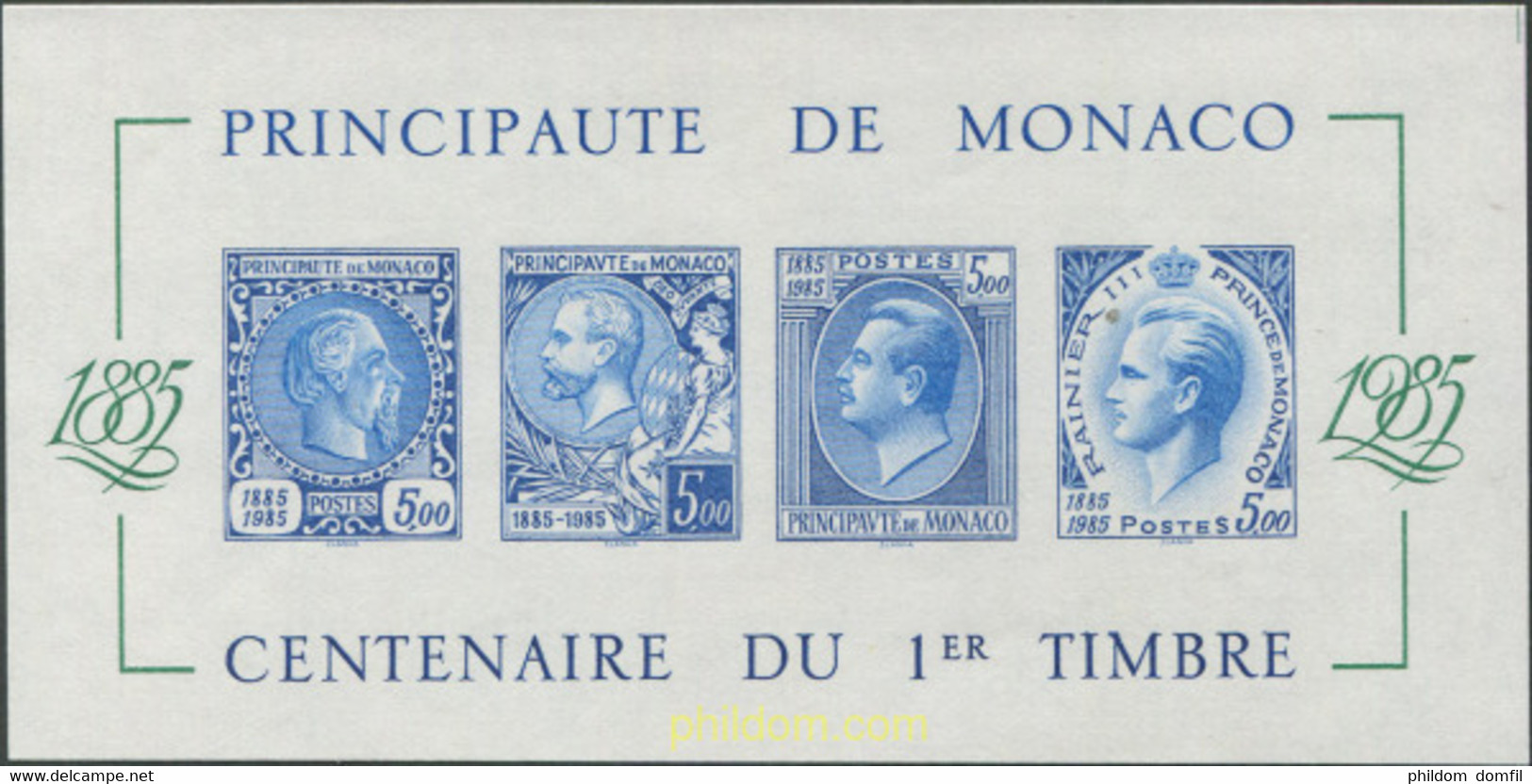 20795 MNH MONACO 1985 CENTENARIO DEL PRIMER SELLO DE MONACO - Sonstige & Ohne Zuordnung