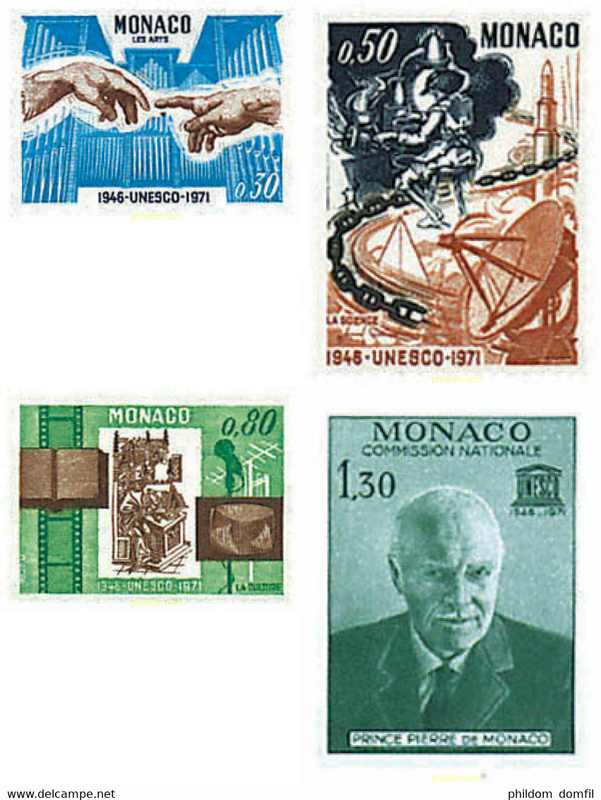 32555 MNH MONACO 1971 25 ANIVERSARIO DE LA UNESCO - Autres & Non Classés