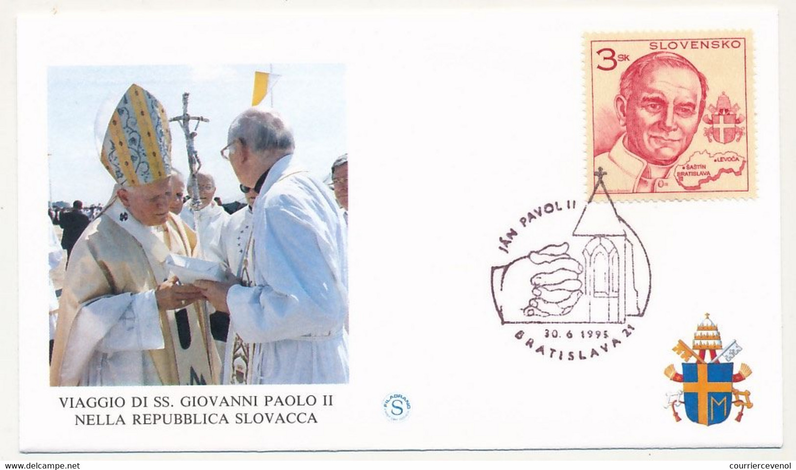 SLOVAQUIE - 9 Enveloppes Illustrées - Voyage Du Pape Jean Paul II En Slovaquie - 1995 - Lettres & Documents
