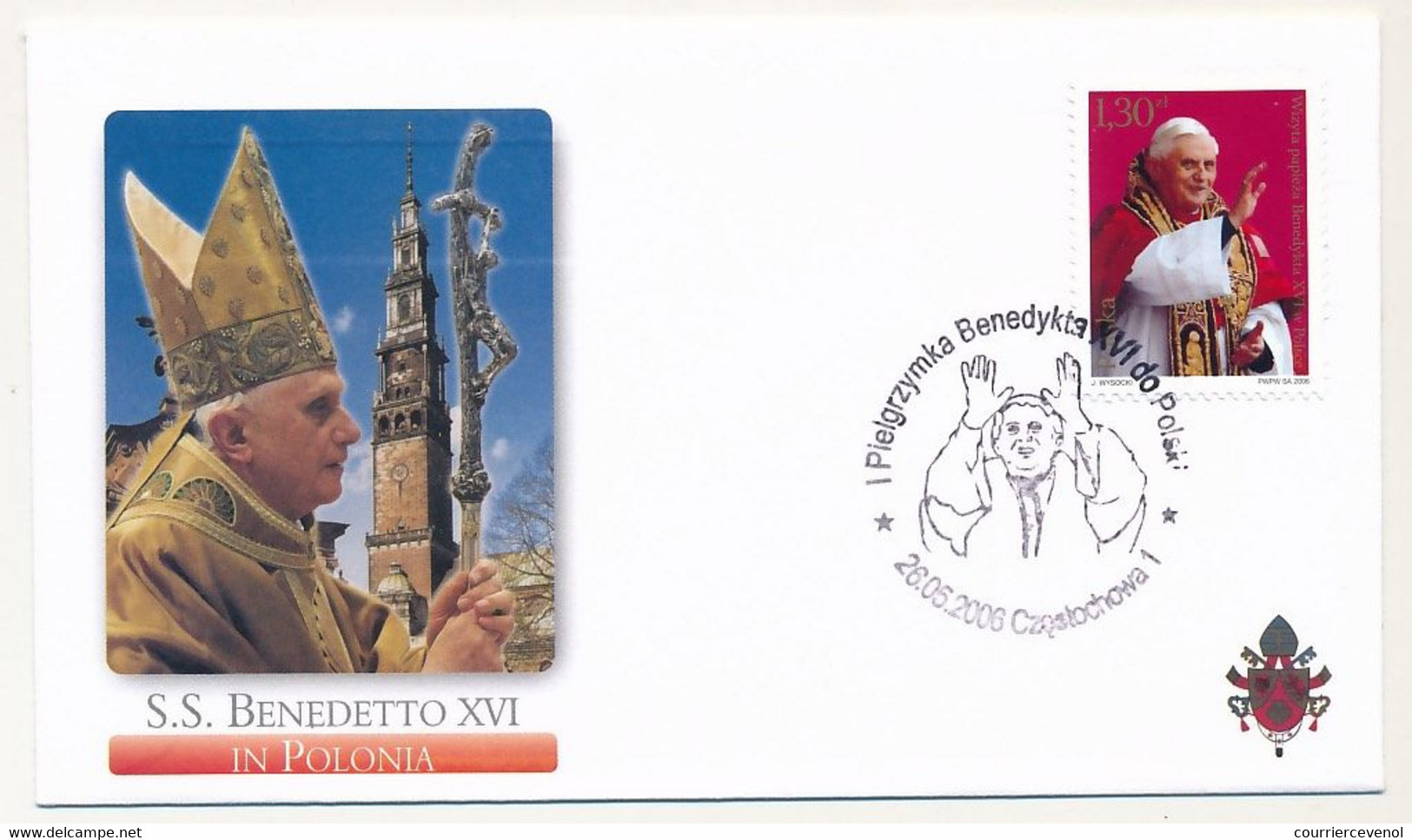 POLOGNE - 6 Enveloppes Illustrées - Voyage Du Pape Benoit XVI En Pologne - Mai 2006 - Storia Postale