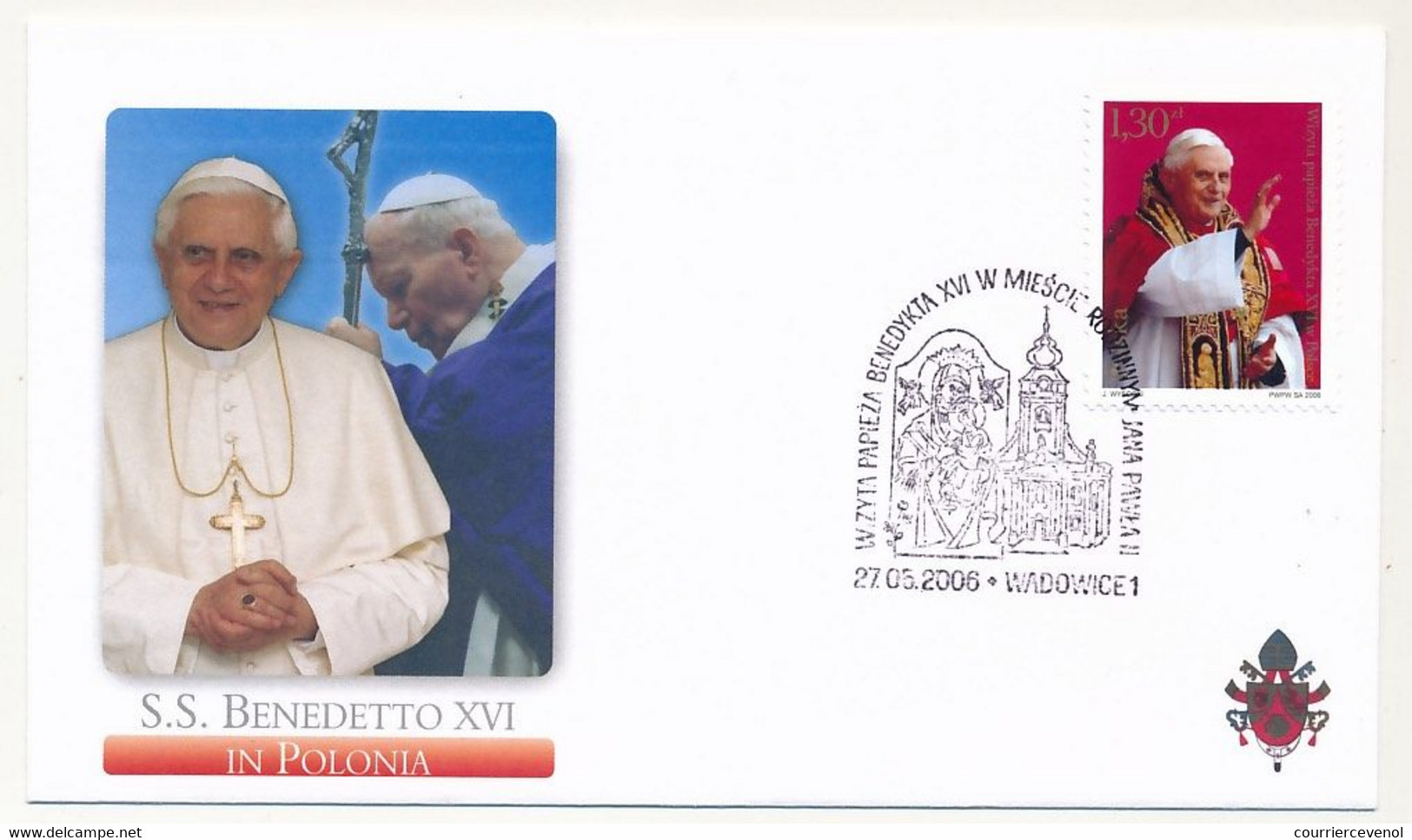 POLOGNE - 6 Enveloppes Illustrées - Voyage Du Pape Benoit XVI En Pologne - Mai 2006 - Storia Postale