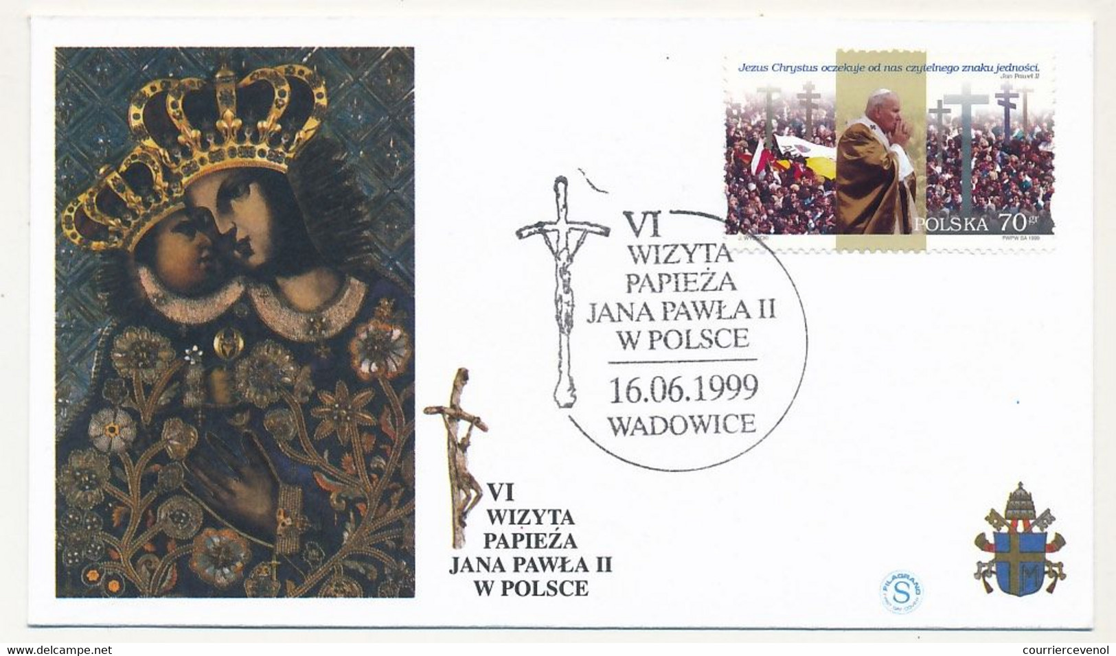 POLOGNE - 8 Enveloppes Illustrées - Voyage Du Pape Jean Paul II En Pologne - Juin 1999 - Covers & Documents