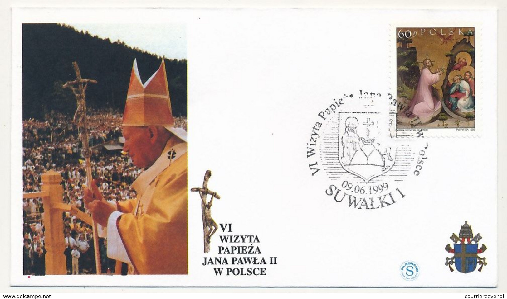 POLOGNE - 8 Enveloppes Illustrées - Voyage Du Pape Jean Paul II En Pologne - Juin 1999 - Briefe U. Dokumente