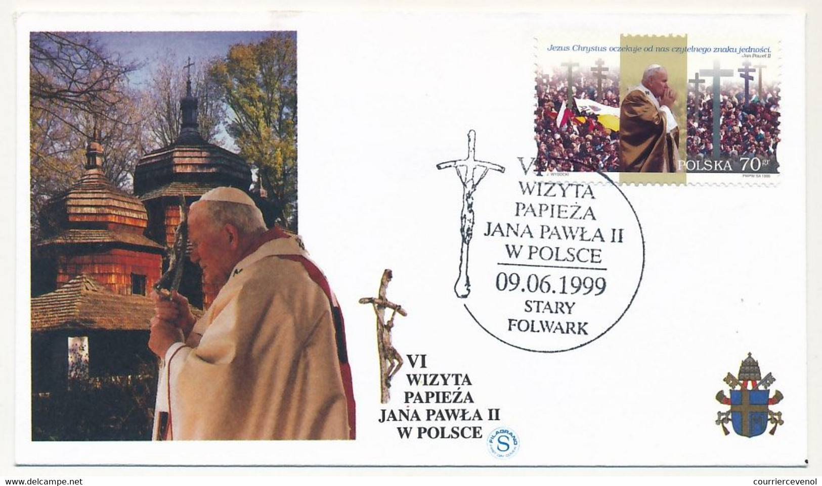 POLOGNE - 8 Enveloppes Illustrées - Voyage Du Pape Jean Paul II En Pologne - Juin 1999 - Covers & Documents