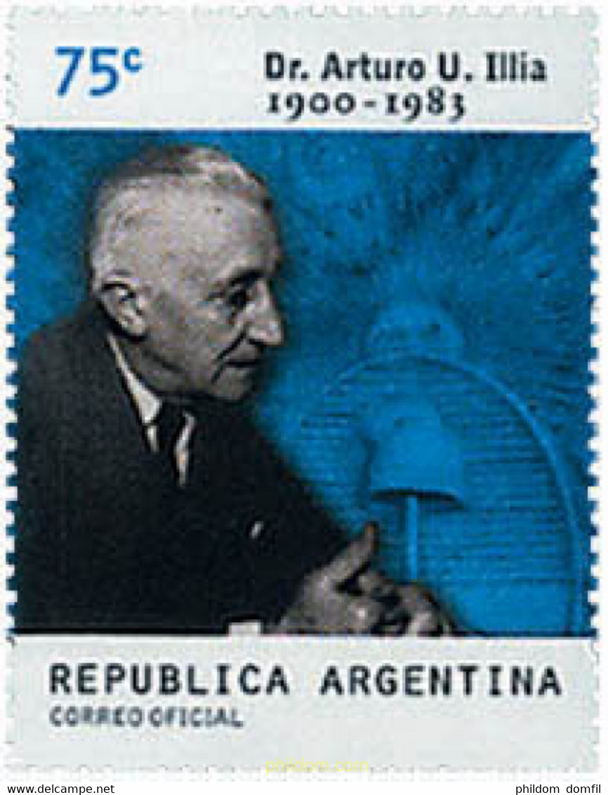 75794 MNH ARGENTINA 2000 CENTENARIO DEL NACIMIENTO DE ARTURO U. ILLIA - Used Stamps