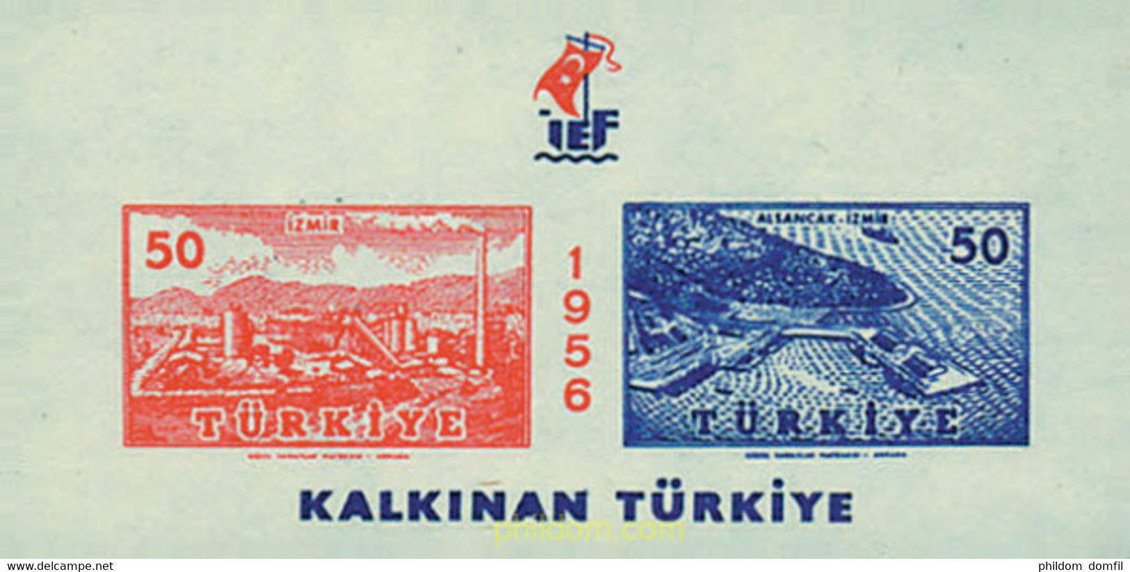 59341 MNH TURQUIA 1956 FERIA DE IZMIR - ...-1858 Prefilatelia