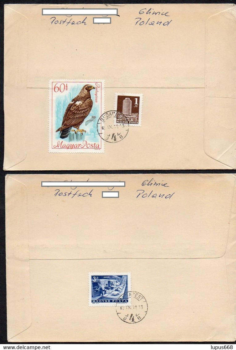 Ungarn 1968, 1969 MiNr. 2465/ 2471  Auf 3 R- Briefen/letters   Gemälde Ital. Meister - Cartas & Documentos