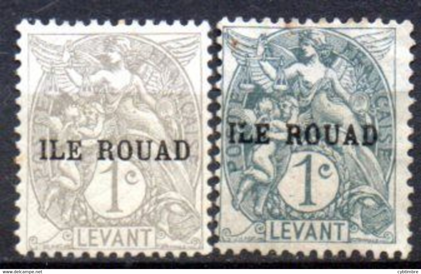 Rouad: Yvert N° 4/4a*; Type "Blanc" - Unused Stamps