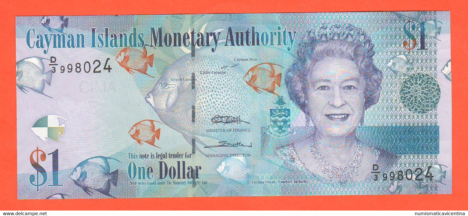 Isole Cayman Island One Dollar 2010 Queen Elisabeth - Caraïbes Orientales