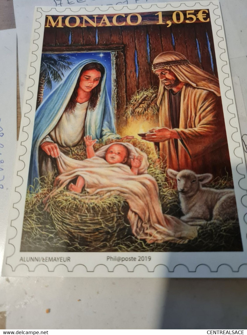 Philaposte 2019 Monaco Fondation Prince Albert De Monaco Joyeux Noël Et Bonne Année Carte Maximum - Covers & Documents