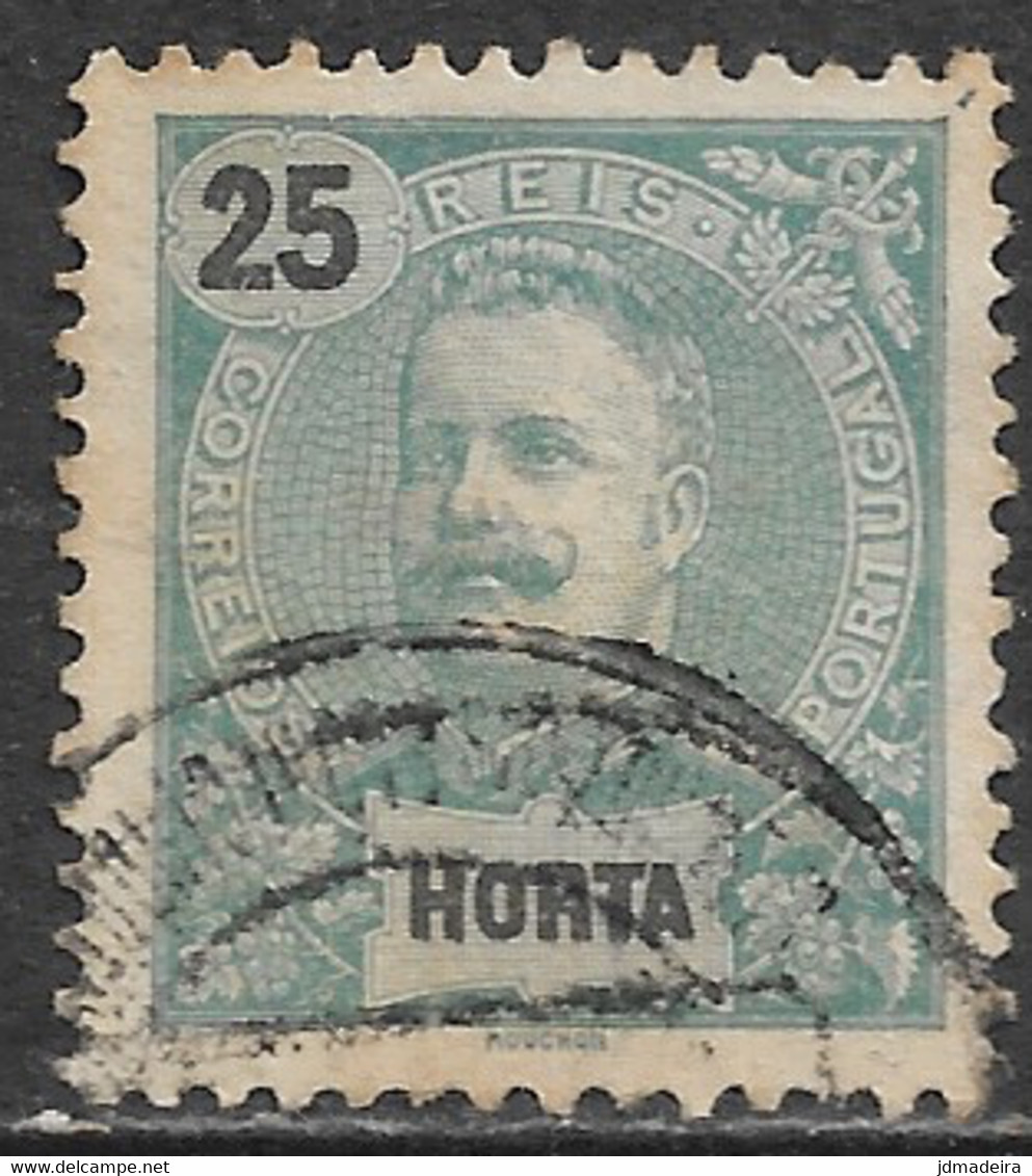 Horta – 1897 King Carlos 25 Réis Used Stamp - Horta