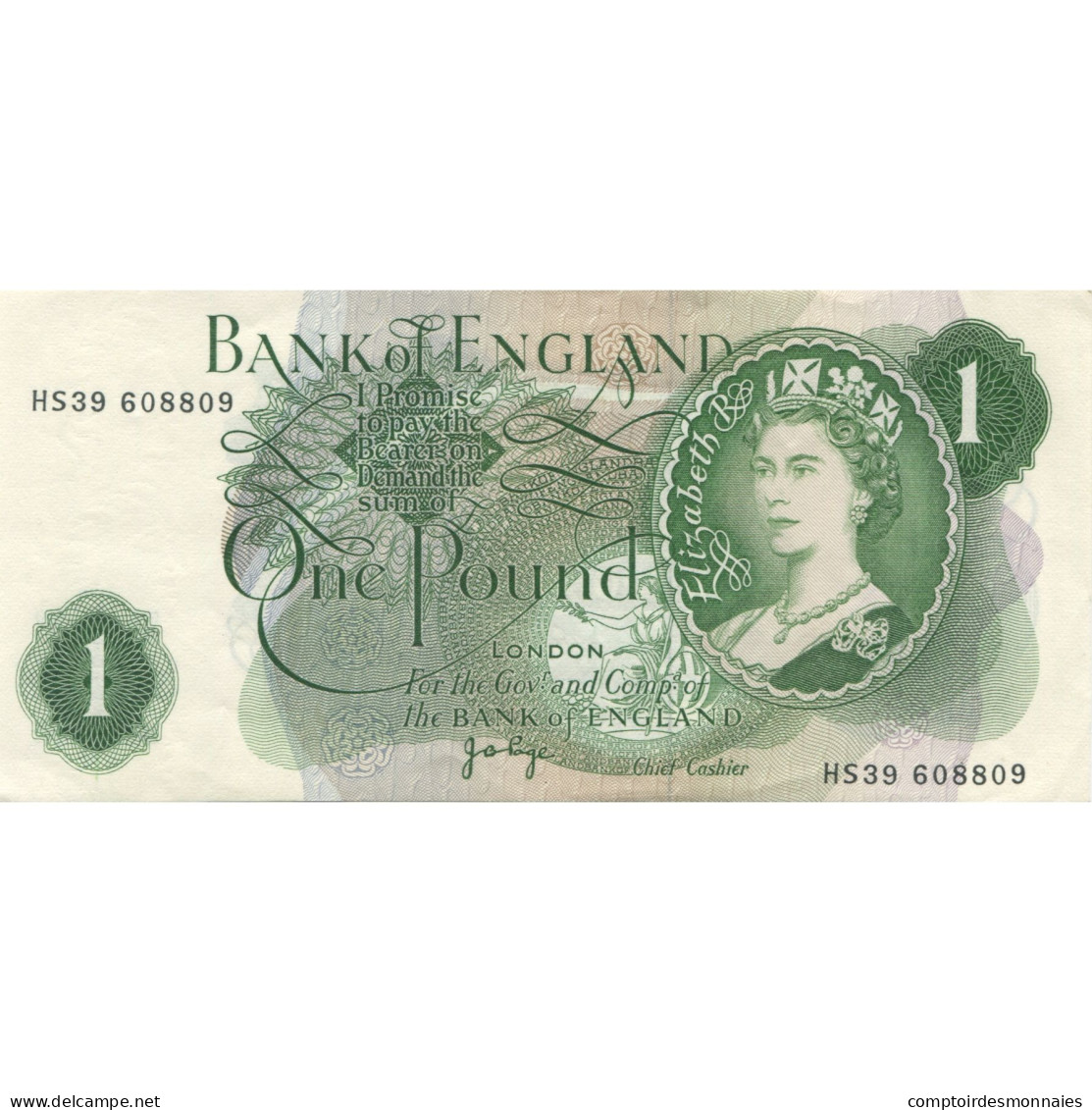 Billet, Grande-Bretagne, 1 Pound, KM:374g, NEUF - 1 Pound